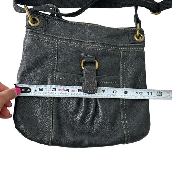 The Sak Black Soft Pebble Leather Adjustable Crossbody Shoulder Bag Purse - Picture 5 of 14